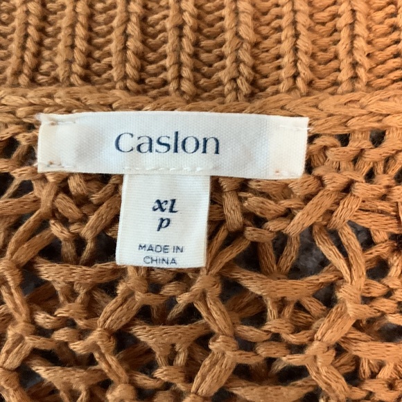 Rust colored short sleeve knit sweater - Picture 5 of 7